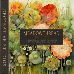 Meadowthread – Patchwork Floral Digital Paper Pack – 40 Papers, Commercial Use