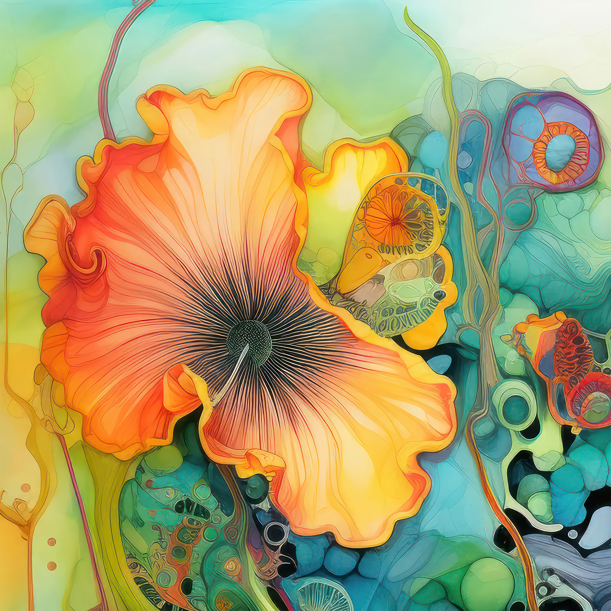 Abstract Floral Wall Art – Dopamine Decor Set of 9 Printable Alcohol Ink Prints - Image 10