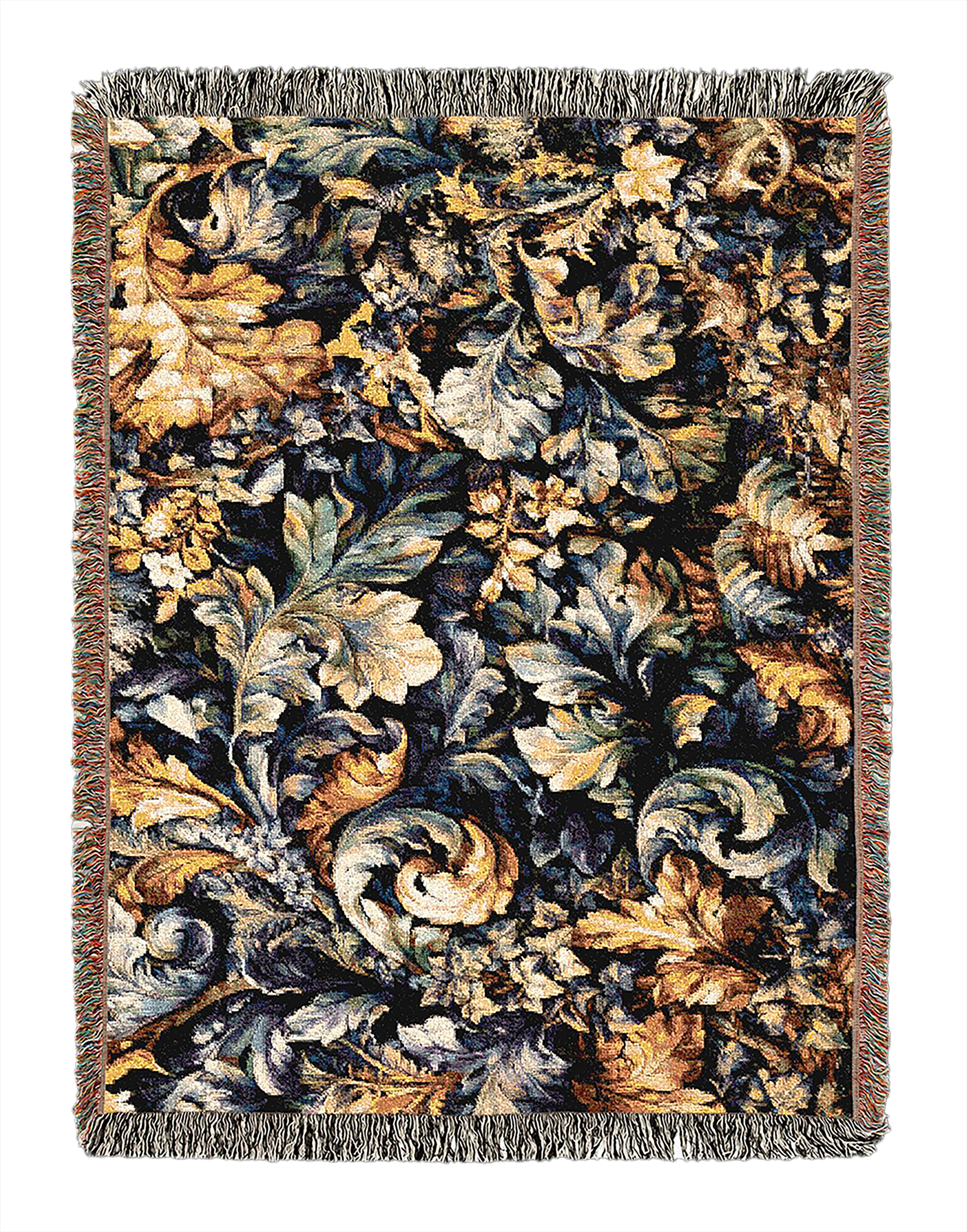 Verdure Tapestry Woven Blanket — European Forest Botanical Throw - Image 2