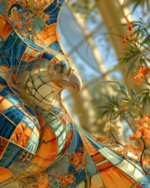 folding wing falcon art