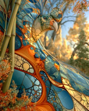 fractal peacock art