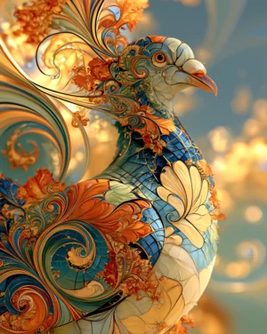 swirling dove art