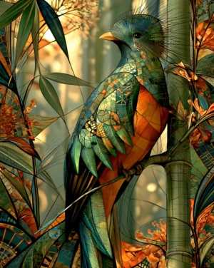 emerald quetzal art