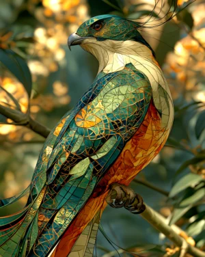 teal wing cuckoo art