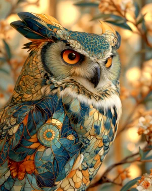watchful owl art