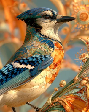 blue jay profile art