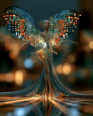 beaded wing dancer dancer art