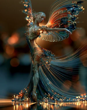 the sweeping gown fairy dancer art
