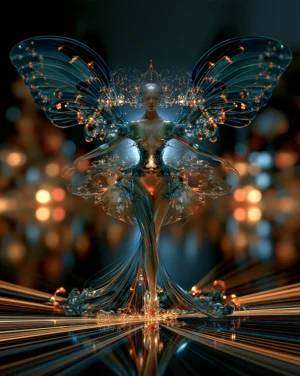 moth queen of the mirror floor dancer art