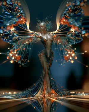 the blue wing fairy dancer art