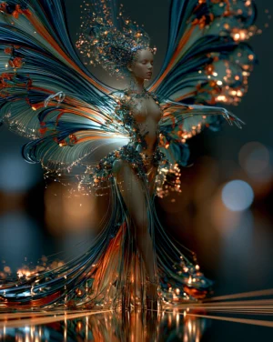 swirl wing fairy dancer art