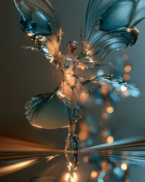 the glass sylph in flight dancer art