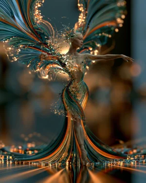 the flowing wing fairy dancer art