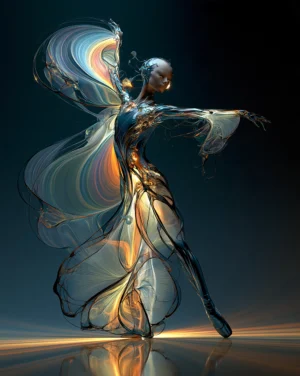 the petal gown dancer art