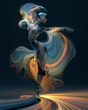 the layered spin dancer art
