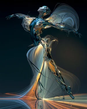 the pearl gown spin dancer art