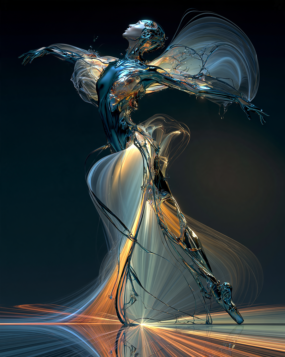 the pearl gown spin dancer art