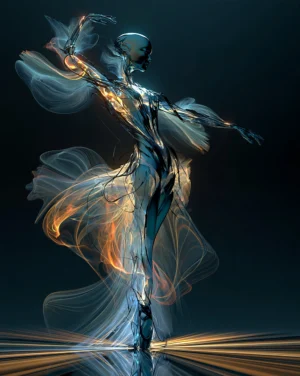 the chiffon reach dancer art