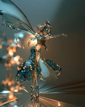 the glass moth in the bokeh dancer art