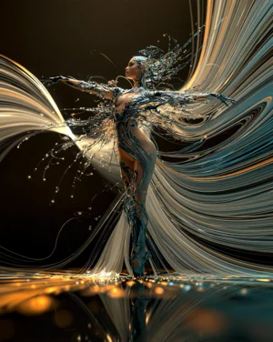 the comet veil dancer art