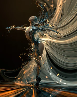 the sprayed silk dancer dancer art