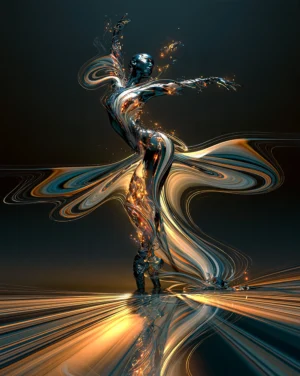 the ribbon twist dancer art