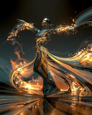 the burning hem dancer art