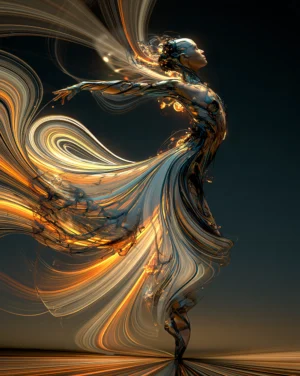 the honeyed swirl dancer art