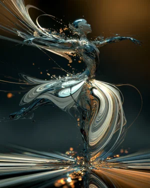 the marble swirl skirt dancer art
