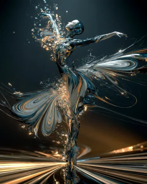 spray of sparks dancer art