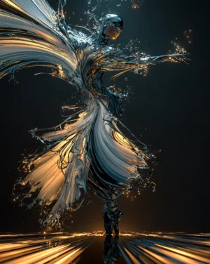 cloud of plumes dancer art