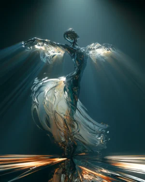spotlight arabesque dancer art