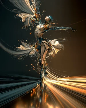 the winged pirouette dancer art