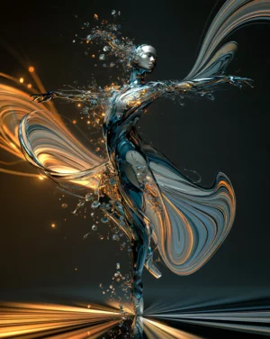 orange wing whirl dancer art