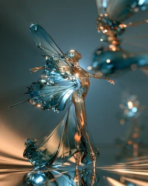the glass wing fairy dancer art
