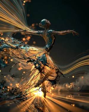 sunburst skirt dancer art