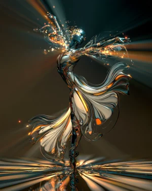 loop and light dancer art