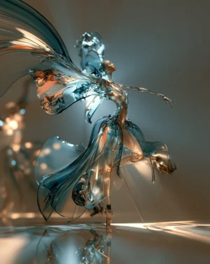 wings in soft focus dancer art