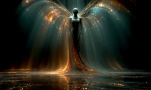 gown of gold rain art