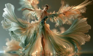 pale green whirl dancer art