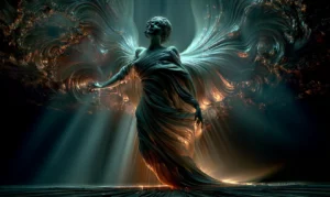 draped angel sculpture art