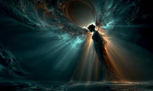 sideways angel art