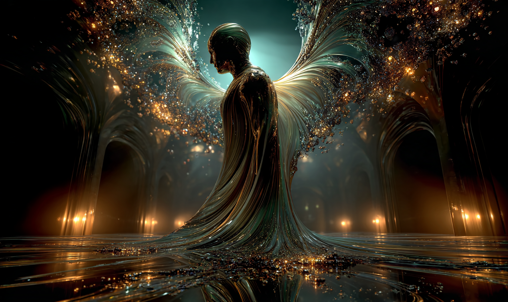 gothic hall angel art
