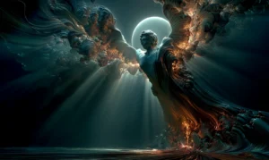 moonlit stone angel art