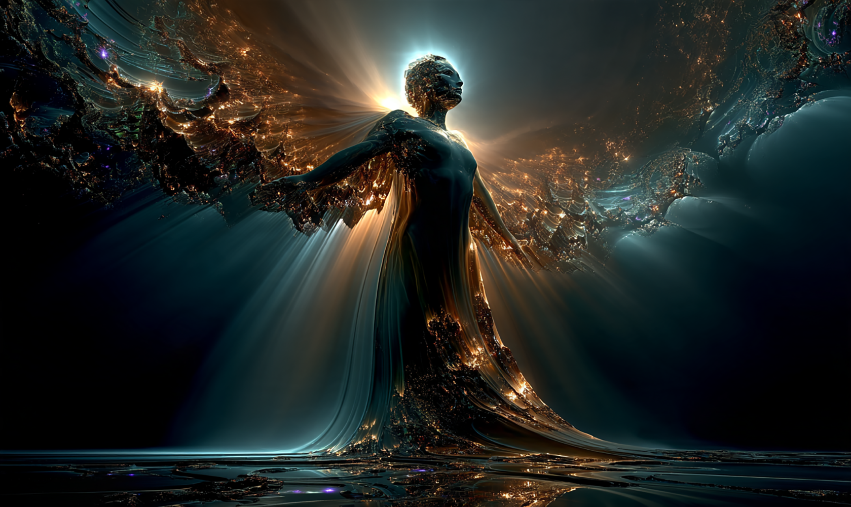 open arm statue art