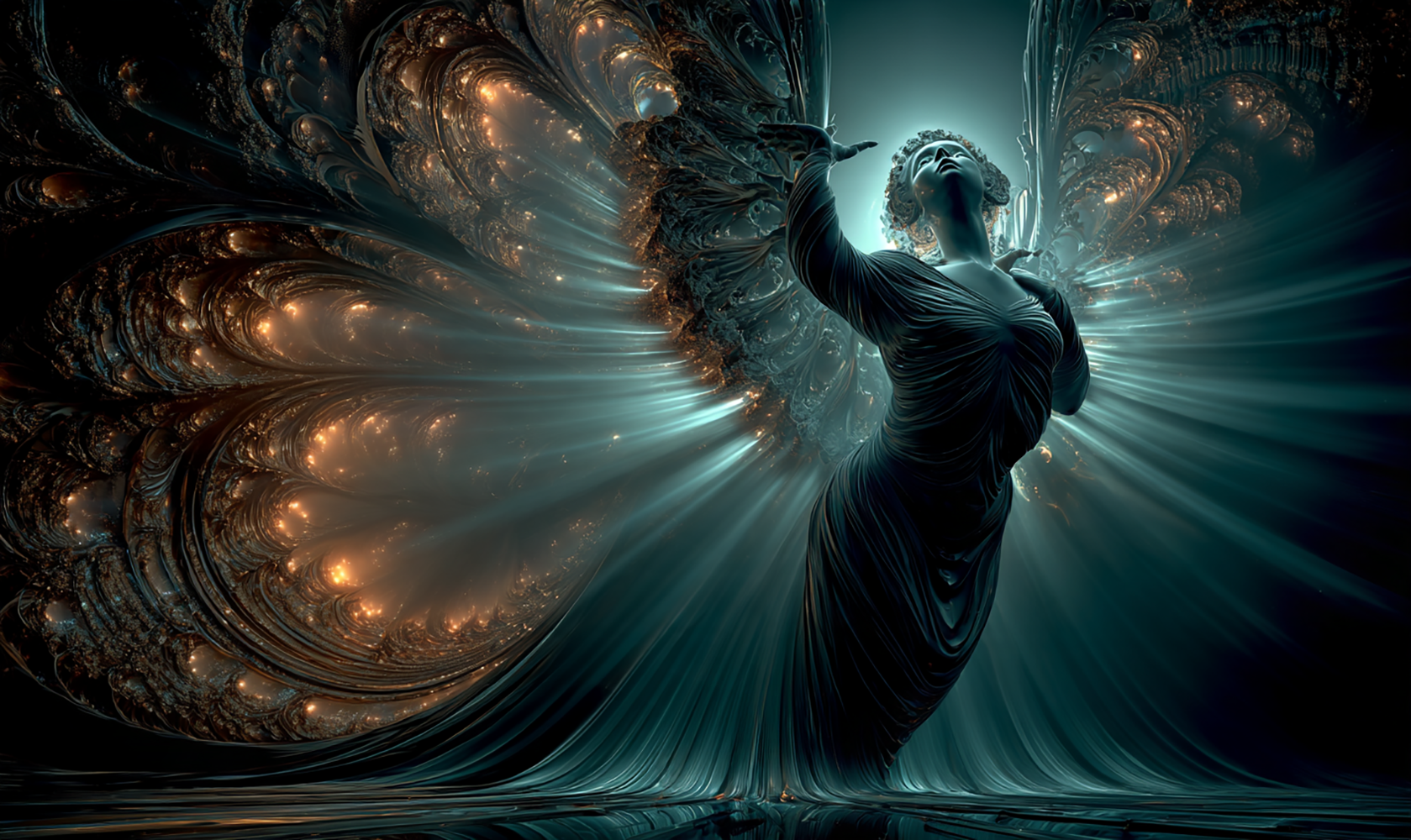 lace wing statue art