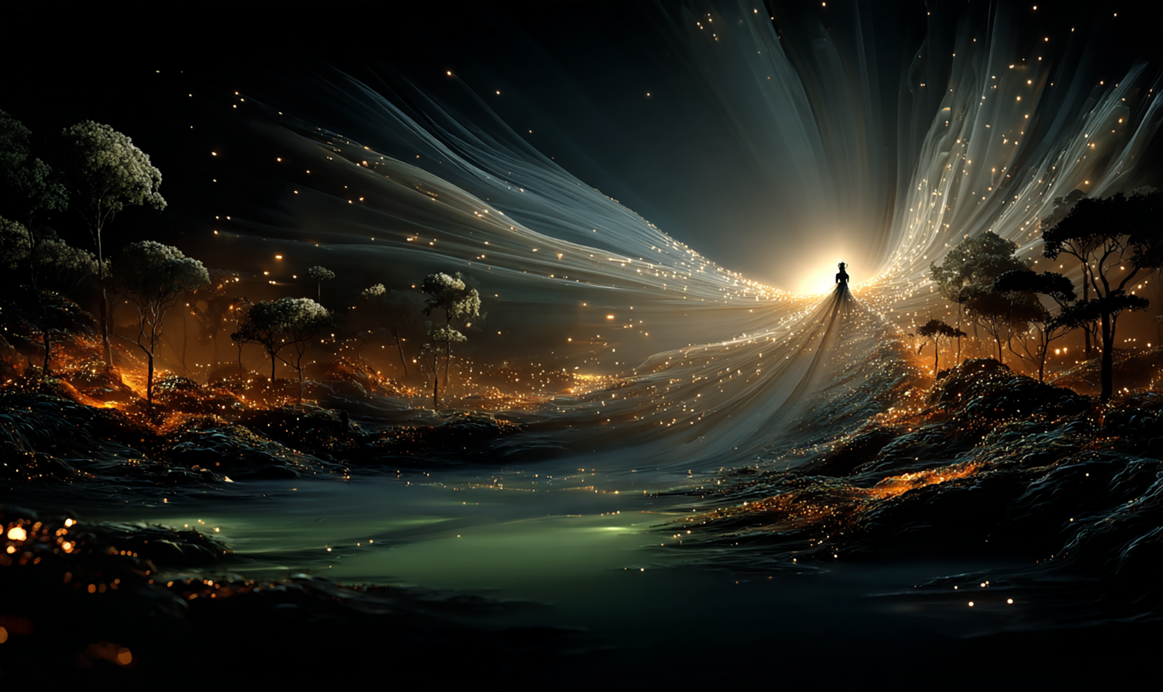 night landscape traveler art