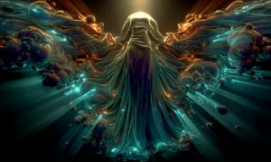 veiled angel bubbles fantasy art