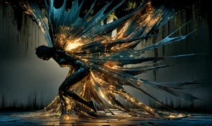 running golden wings art