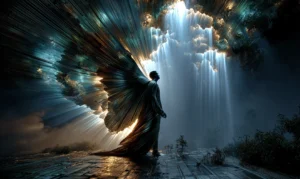 cloud break angel art